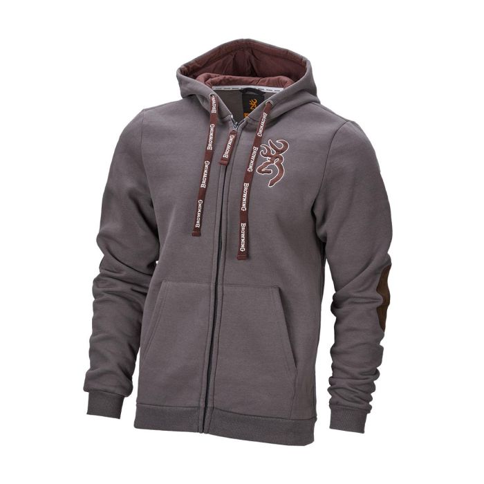 Browning Zip Snapshot Sweatshirt Ash Grey